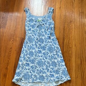 Ann Taylor Loft Womens Size 0 Blue Floral  Dress